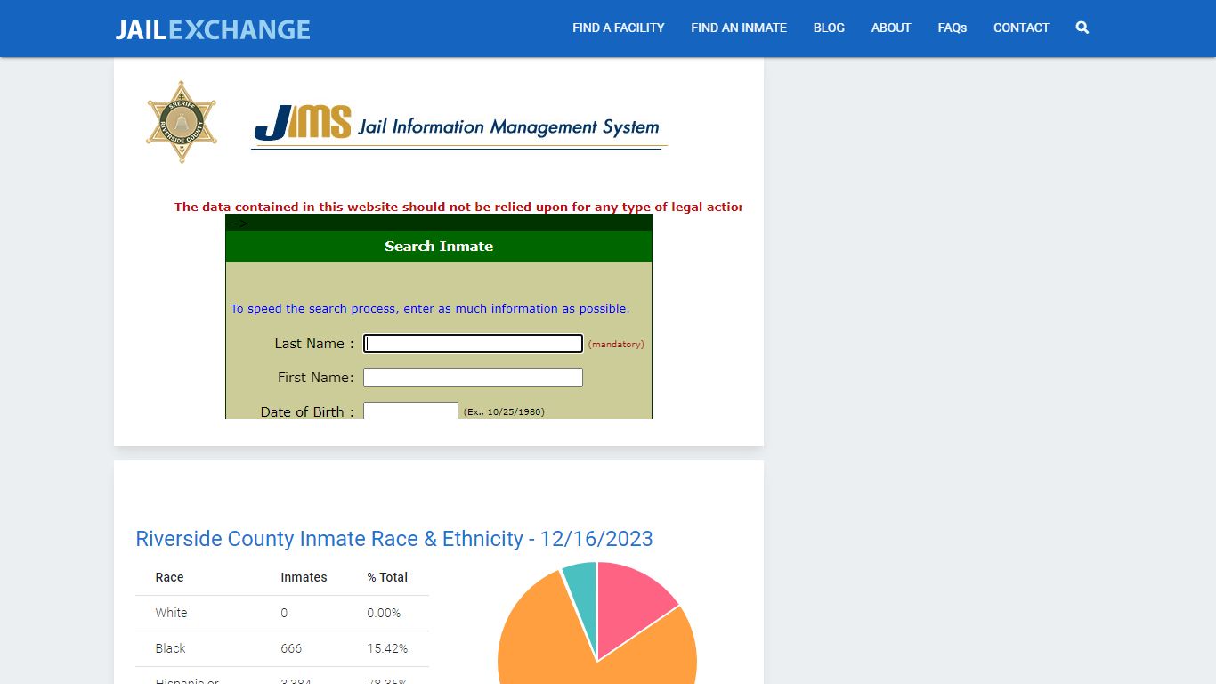 Inmate Search: Roster & Mugshots - Indio Jail - Riverside County, CA